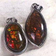 Canada Ammolite Canada Ammolite Colorful Stone pendant Necklace * Natural Stone pendant Wearable Typ