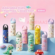 🎈18oz Kids Tumbler Kids Thermos Water Bottle New Year Gift Thermos Flask Stainless Steel Cute Cartoo