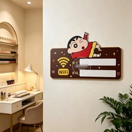 Crayon Shin-chan Wooden Sign Wifi Marker | Wifi Password Info Marker Wooden Board 蜡笔小新 WiFi密码提示牌 E8