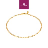 HABIB 916/22K Yellow and White Gold Anklet 6900003YWS