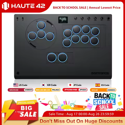Haute42 X-Move Aluminium Alloy Hitbox Leverless Controller Stickless Fightstick For PC/PS4/PS5 Arcad