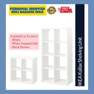 IKEA Kallax Shelving Unit Cabinet 4 8 Holes Lubang Four Eight White Stained Oak Black