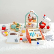 mainan masak masakan set mainan masak masak mainan budak perempuan Simulasi kayu kanak-kanak Nordic 
