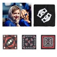 EAA* Fashion Hip Hop Skull Bandana Square Scarf Black Printed  Headband Unisex