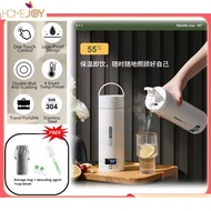 500ml Portable Electric Kettle with LCD Display 4 pre-set Temperature/Stainless Steel Travel Mini Thermal Flask Heater