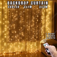 300LED 3x3 Thick Wire Backdrop Curtain LED String 3Mx3M Fairy Lights Party Wedding Bedroom Hall Wall