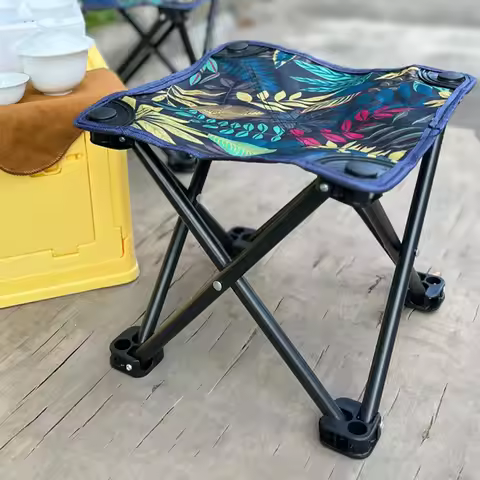 Portable Folding Stool Mini Camping Chair Outdoor Beach Chair with Carry Bag Lightweight for Adults 