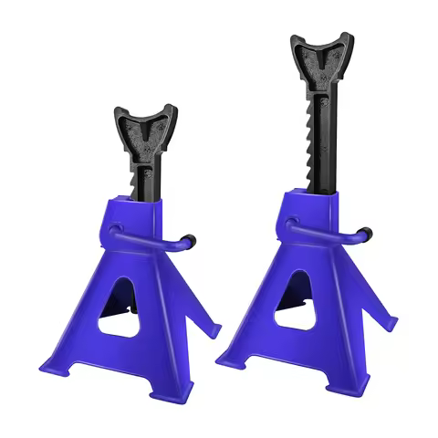 2 x Ratcheting Axle Stand, 3 Ton Heavy Duty Axle Jack Stands, Height Adjustable, Metal Steel Car Van