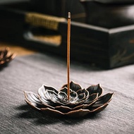 Incense Burner Incense Holder for Sticks Lotus Incense Stick Holder with Detachable Ash Catcher-MYY