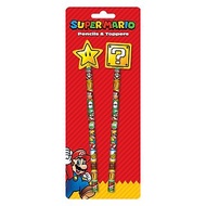 【MAR10 日免運】瑪利歐Mario無敵星問號箱一套兩支鉛筆擦膠套組
