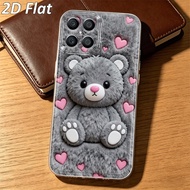 Phone Case - 2d Flat Plush Toy Bear Heart Pattern Phone Case X5b Plus X5c X6a Plus X6b X6c X7a X7b X