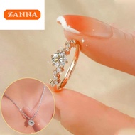 silver original italy 925 Star wish full diamond zircon ring for women gift