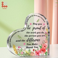 Lovoski Thank You Gift Women Acrylic Heart Gift Appreciation Gift for Employee Nurse