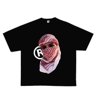 ORIGINAL Domination Labs Oversized Boxy T-shirt Red Scarf Black