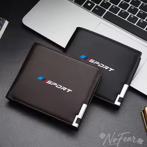 Car Wallet Men Leather Driver Licence Holder Key Card Bag For BMW M Emblem E46 E36 E34 F10 E90F30 E6