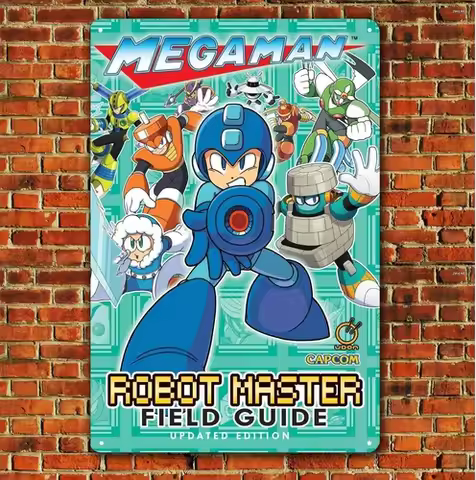 Megaman Robot Master Retro Video Game Metal Poster -