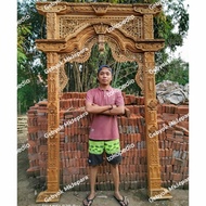 Kongliong Ukiran Gebyok Jepara | Tanpa Pintu | Kayu Jati Solid
