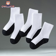OWLLADE Mid Length Cotton Socks Breathable Stretch for Kids 3928 H08 4T-2