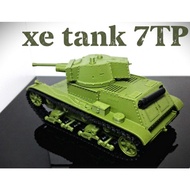 3D Printed Polish 7TP Tank Model - Military Tank Toy Assembled Decor Display 1/35 Scale High Quality