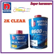 Nippon Paint Nax 9600 Clear 2K Coat 2:1 Pepejal Tambahan Dengan Pengeras/Nippon Paint Nax 9600 Clear