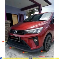 Perodua bezza facelift 2020 2021 2022 pu front lip lips diffuser skirt skirting