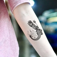 OhMyTat 美人魚骷髏 Mermaid Skeleton 刺青圖案紋身貼紙 (2 張)