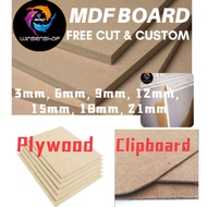 Plywood  MDF board / 3mm 6mm 9mm 12mm 15mm 21mm  medium density fiberboard papan Design cut, free cu