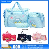 4 in 1 Mommy Baby Toiletry Diaper Bag Set Large Capacity Diaper Bag Cutie Car Mommy Bag Set