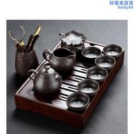 紫砂功夫茶具套組家用輕奢高檔小套陶瓷喝茶杯泡茶壺蓋碗茶盤全套