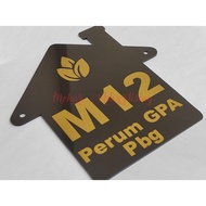 ACRYLIC HOUSE NUMBER SIZE 17 x 17 cm