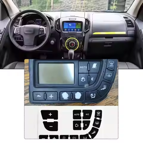 Car Vinyl Center Control Button Repair Sticker Air Conditioning Climate Control Panel Trim For Citro