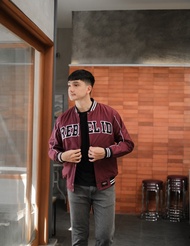 RA CLOTH VARSITY JACKET BASEBALL REBEL ID FULL BORDIR