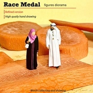 1:64Middle Eastern Rich Guy UAE Arab socialite mini figure Creative Home Decoration Spot Goods