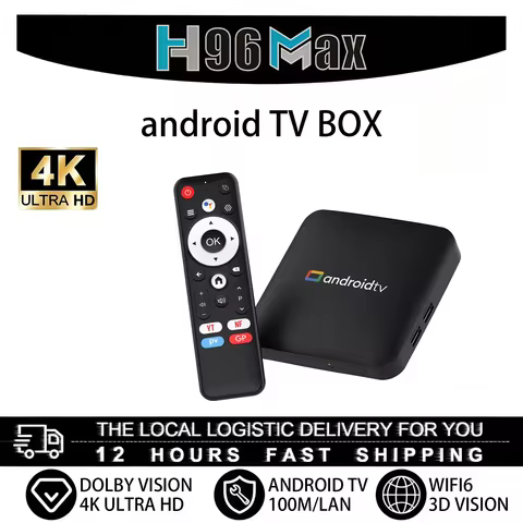 H96 Max Android 14 TV Box Amlogic S905L3 Quad Core 4K HDR WiFi BT Smart TV Box Media Player Set Top 