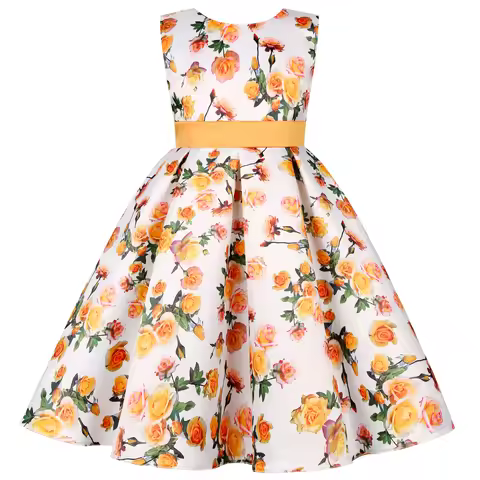 Beautiful Flower Princess Dress for Graduation Dance Party Dress, Girl's Birthday Party Gown, Weddin