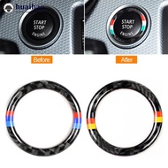 HUAIHAO Car Start Decoration Circle Decal Stickers Start Up Engine One-Click Button For BMW 3 Series