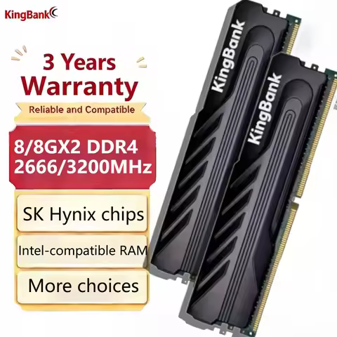 Original Kingbank RAM DDR4 8/8GBX2 2666/3200MHZ HeiJue Intel-compatible Memoria XMP 1.4V UDIMM Hynix
