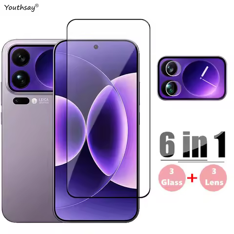 6in1 Full Cover Glass For Xiaomi 17 Pro Max Tempered Glass Xiaomi 17 Pro Max Screen Protector Phone