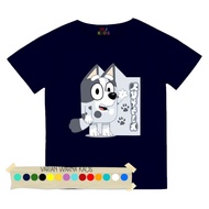 Custom bluey muffin distro children's clothes, free name screen printing