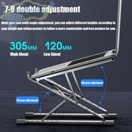 MALCOLM Laptop Stand, Foldable Seven/Ten Gears Notebook Support, Laptop Holder Desk Stand Aluminium Alloy Heat Dissipation Portable Laptop Lifting Table Accessories Notebooks