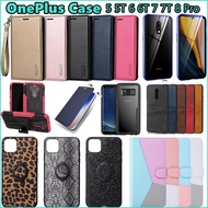 Case OnePlus 8 Pro 7T Pro One plus 7 Pro 6T 6 5 3 5T 3T Cover leather flip silicone soft case