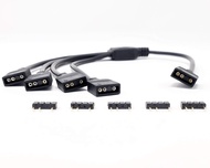 Micro Connectors 30 cm (11.81 Inches) 3-Pin Addressable RGB (ARGB) 1 to 4 Splitter Cable - 30cm with