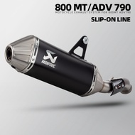 Akrapovic T148 exhaust kit slip on line for KTM 790ADV CFMOTO 800MT MT800