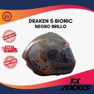 Helmet Axxis Draken S Bionic Negro Brillo Helmet (READY STOCK) Helmet Full Face Axxis