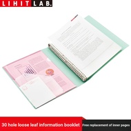 Japan LIHIT LAB.NOIE-STYLE Business Office 30 Holes A4 Loose-leaf Information Book Folder Insert Fil