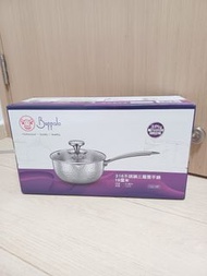 全新未開 Buffalo 316 不銹鋼三層雪平鍋連蓋 18厘米