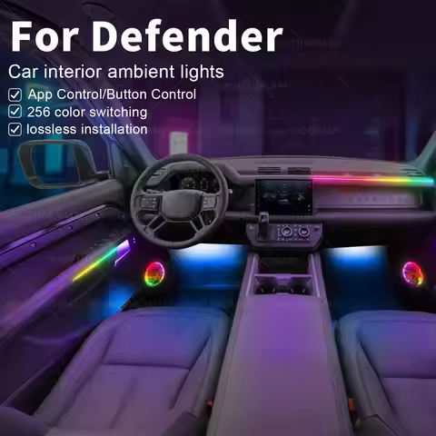 For Land Rover Defender L663 22in1 RGB Car Interior Acrylic Car Ambient Lights RGB Hidden Acrylic St