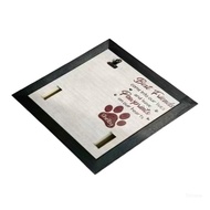 Top Dog Cats Memorial Picture Frame 9x9Inch Preserves Memory with Collar Clip Photo Holder  Photo Fr