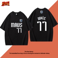Lone Ranger Dong Qiqi No. 77 Sports Training T-shirt Pure Cotton Short-Sleeved Basketball Men Women 