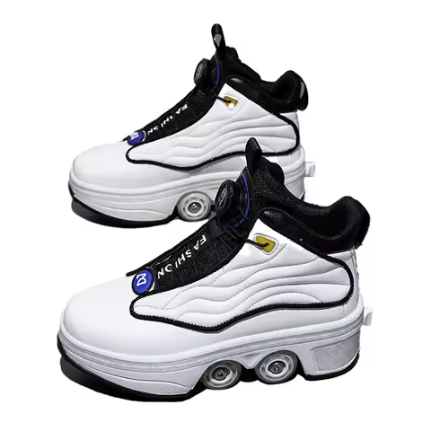 4 Wheels Deformation Roller Skates, Parkour Sneakers, Roller Skating Shoes, Street Urban Fitness Rol